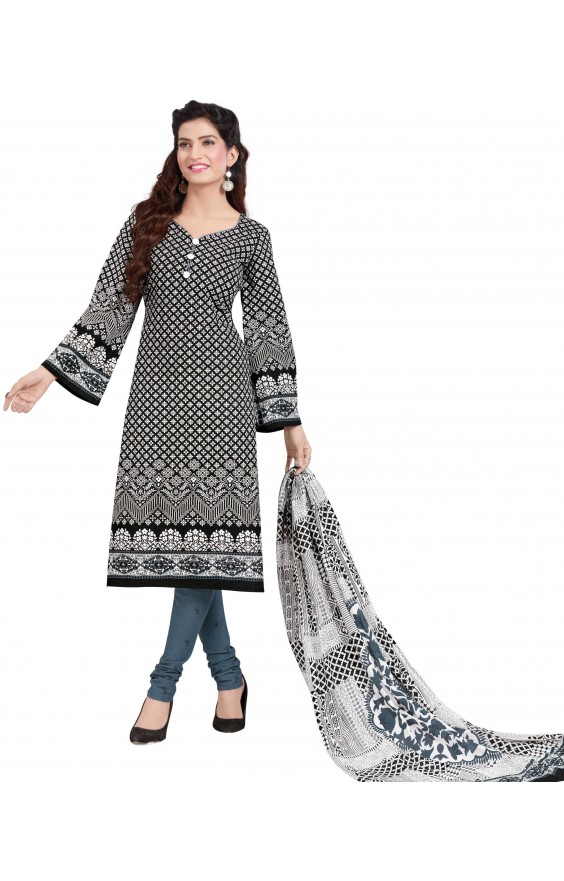 Deeptex Aaliza Black & White Cotton Wholesale Salwar Suit Catalog